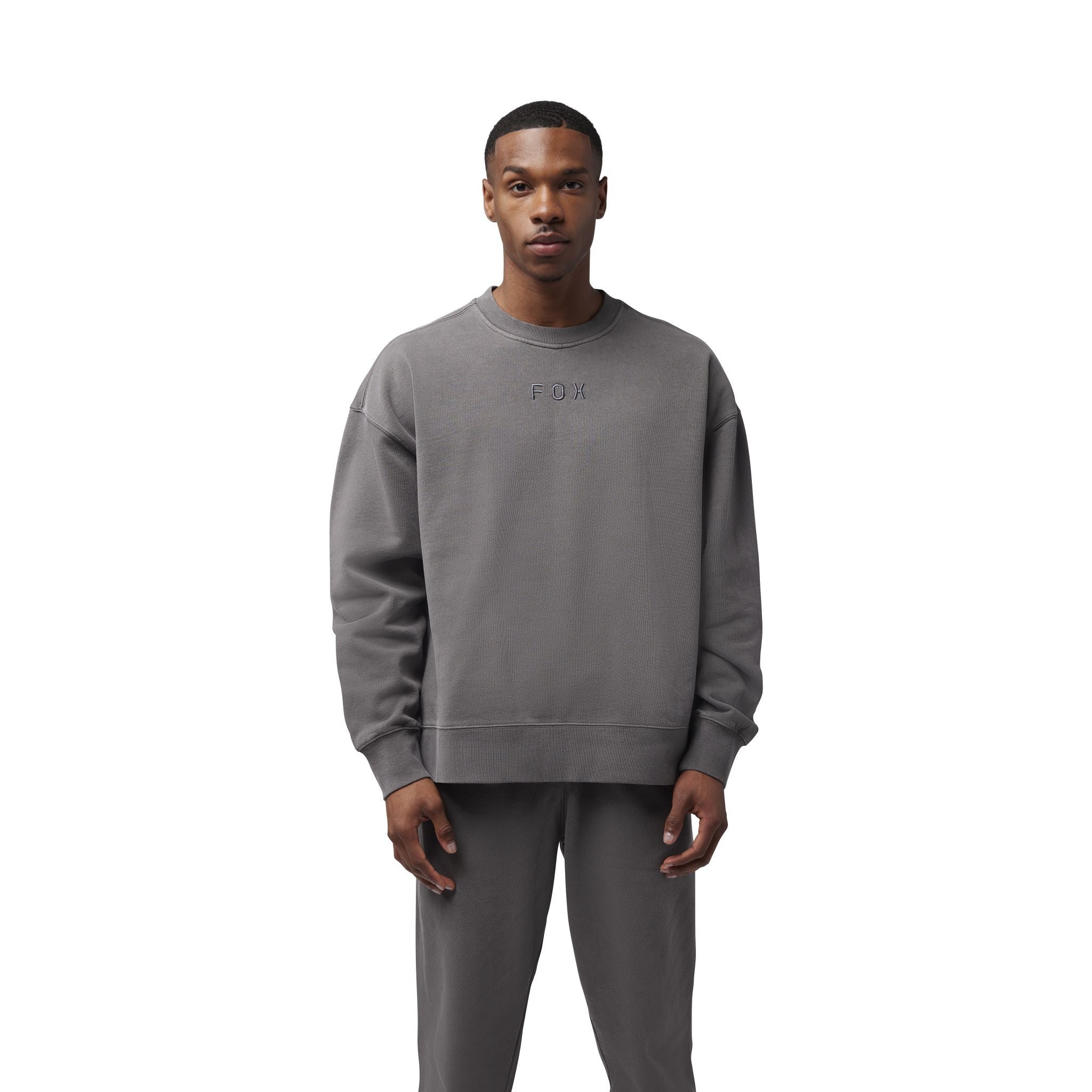 Fox Wordmark Oversized Fleece Crew