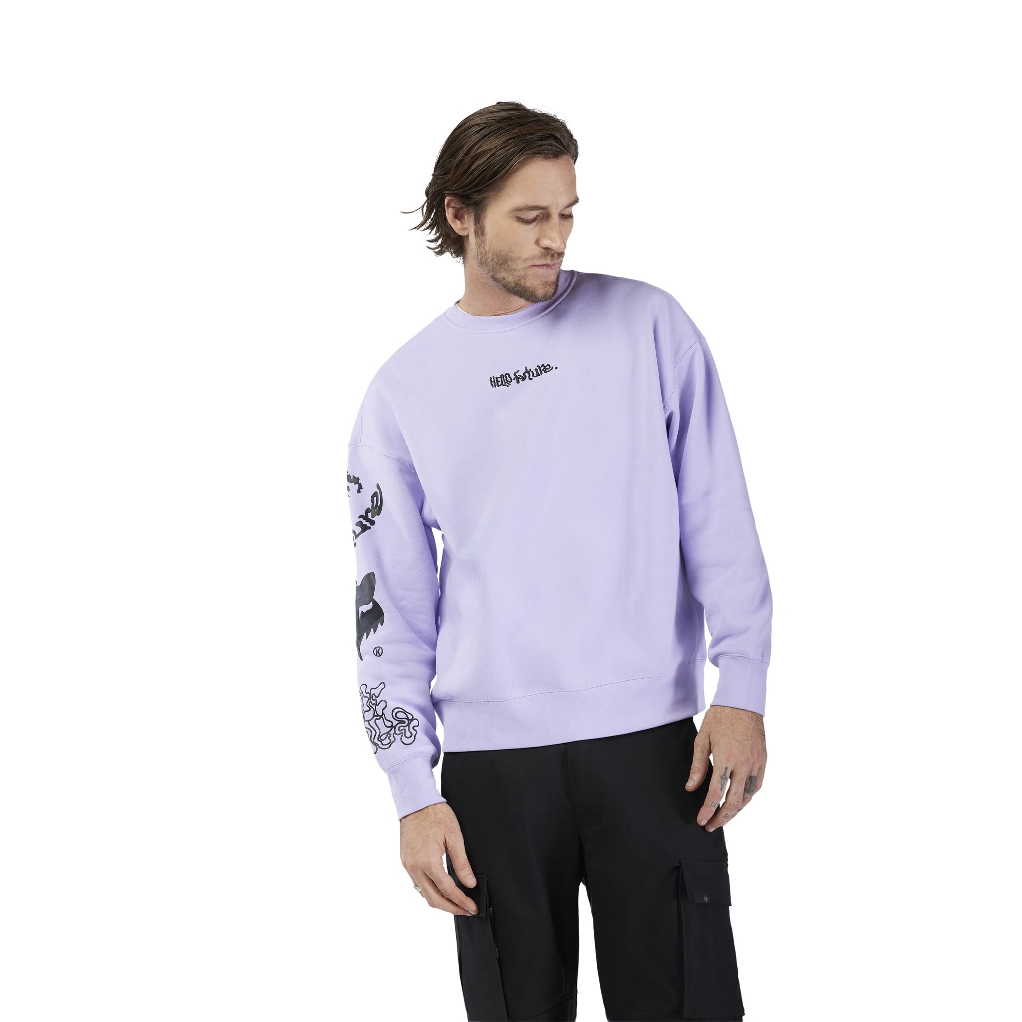 Fox Hello Future Oversized Flc Crew - Liquid-Life #Wähle Deine Farbe_Lilac