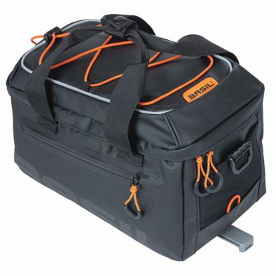 BASIL Gepäckträgertasche Miles Tarpaulin MIK - Liquid-Life #Wähle Deine Farbe_schwarz/orange