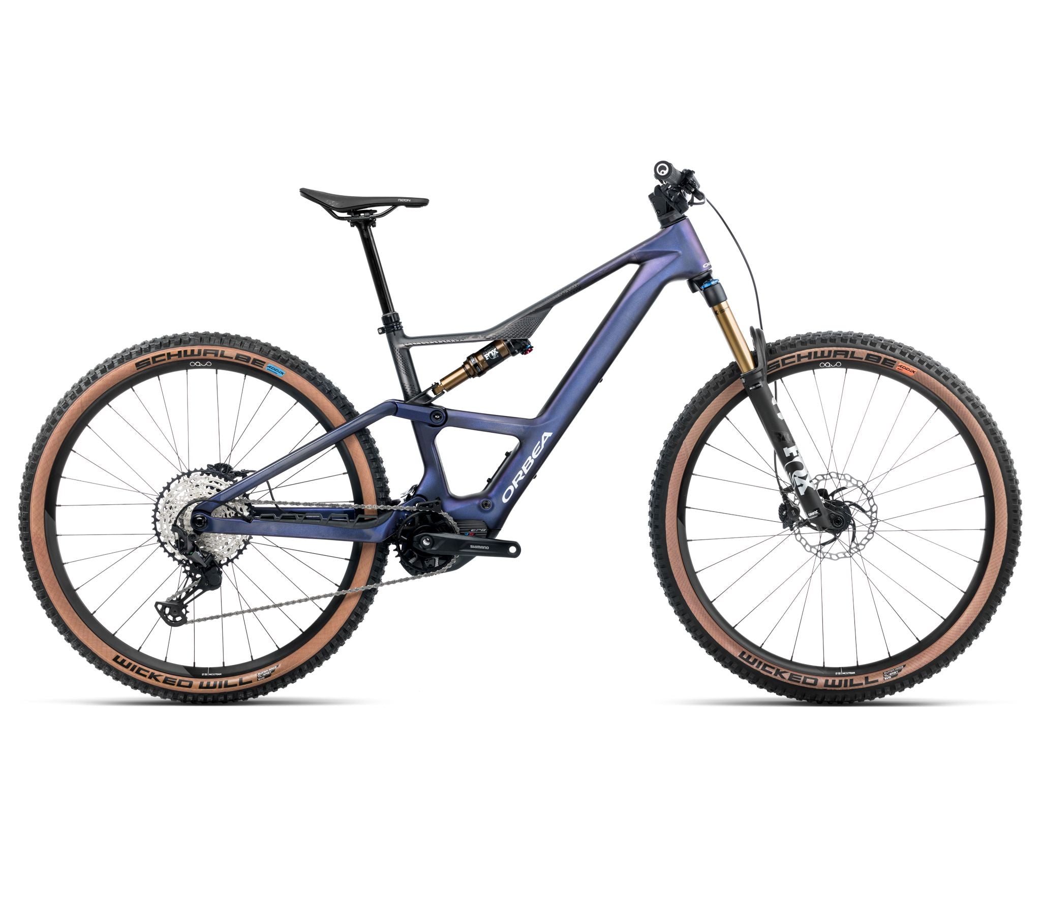 Orbea RISE SL M10 630W Tanzanite Carbon View - Carbon Raw 2025