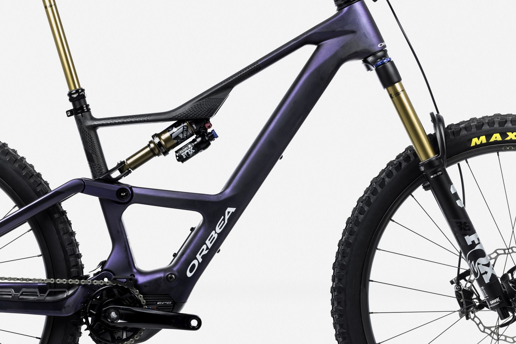 Orbea RISE LT M-TEAM 420W Tanzanite Carbon View - Carbon Raw 2025