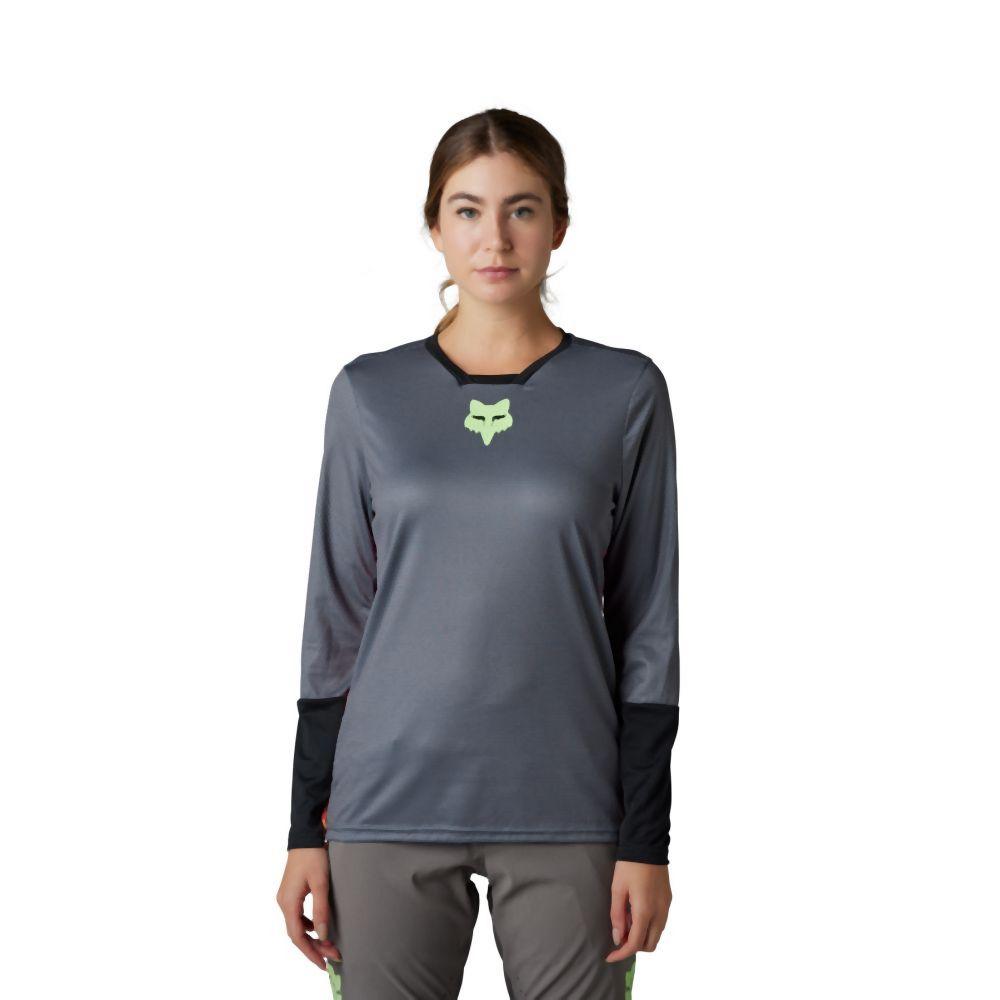 Fox W Defend Race LS Jersey - Liquid-Life #Wähle Deine Farbe_Pewter